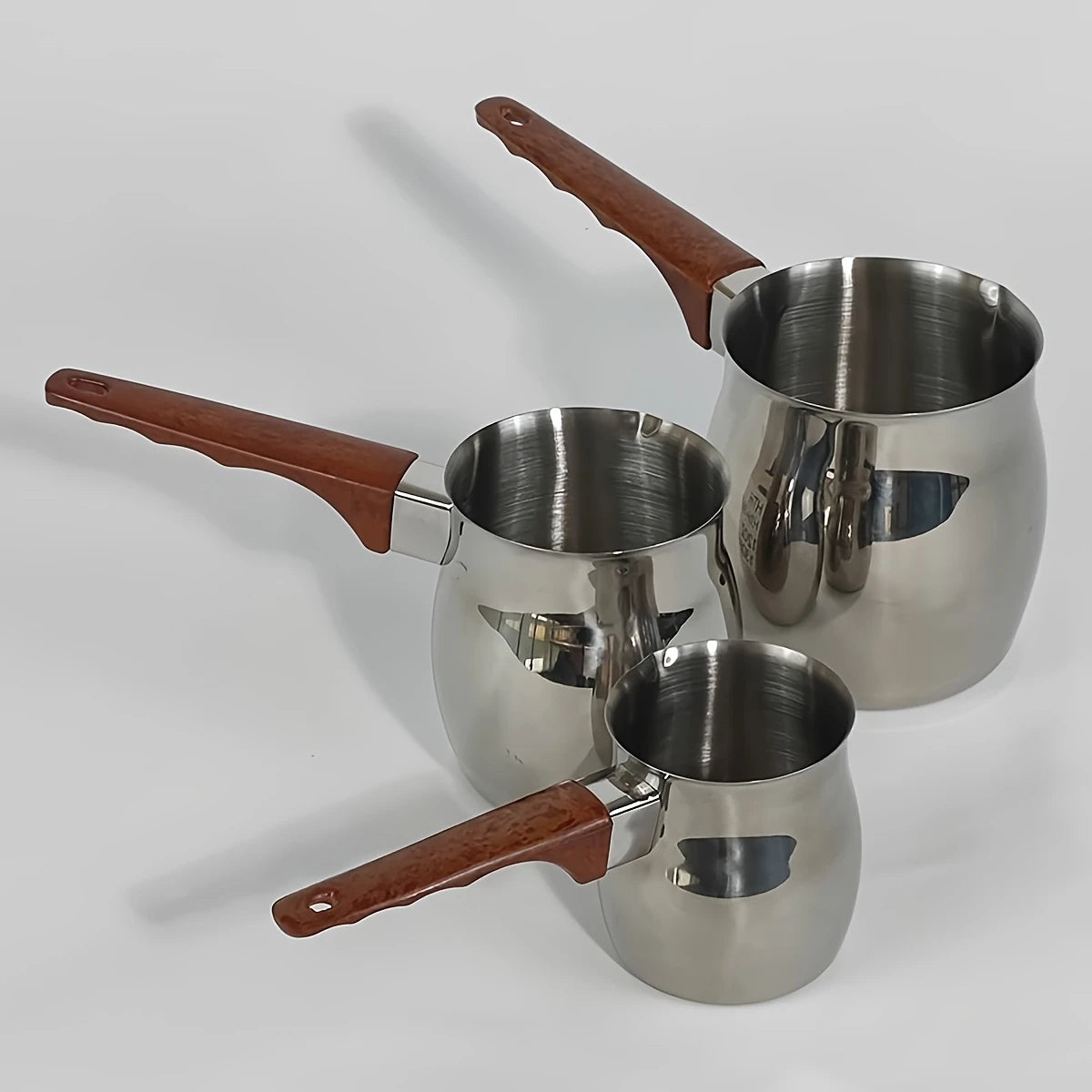 3pcs Set Stainless Steel Classic Turkish Coffee Pot | Delivery: 7 to 10 business days | Limited stocks available