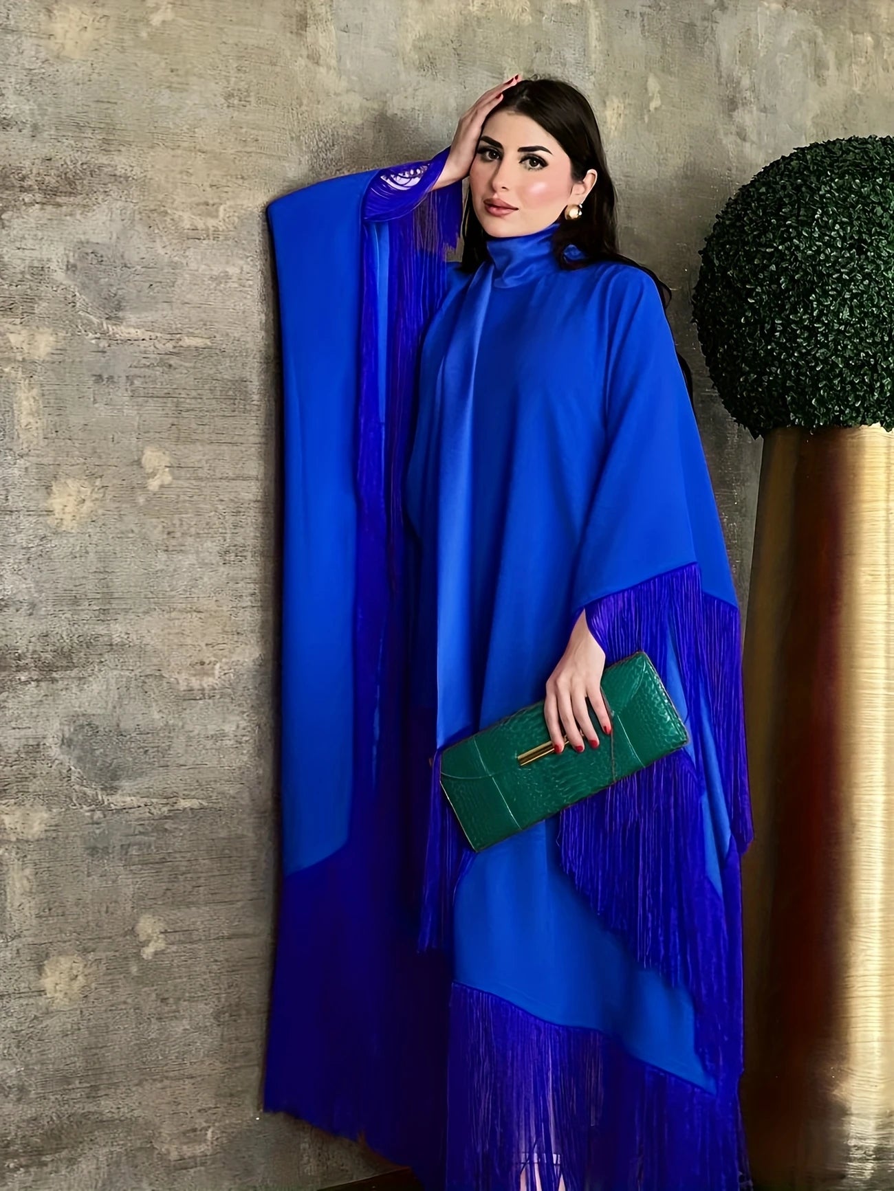 Elegant Muslim Batwing Tassel Kaftan Dress | Delivery: 7 to 10 business days | Limited stocks available | Hurry before Sold Out