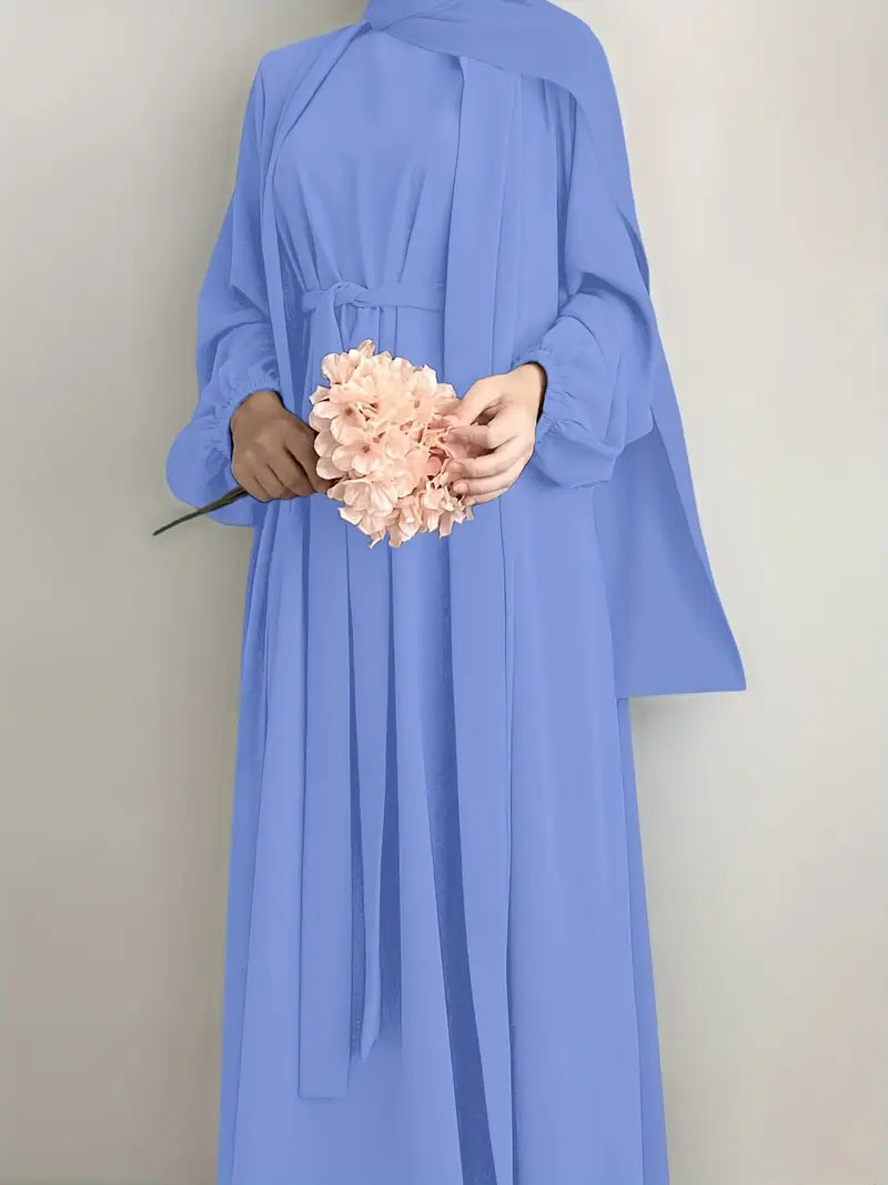 Women'S Middle East Muslim Turkey Dubai Solid Color Casual Dress | Delivery: 7 to 10 business days | Limited stocks available | Hurry before Sold Out