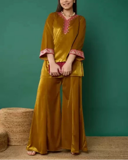 Girls Festive & Party Kurta and Pyjama Set-KYAMSTORE