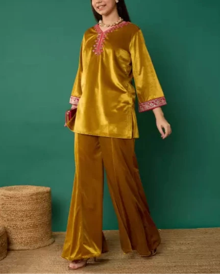 Girls Festive & Party Kurta and Pyjama Set-KYAMSTORE