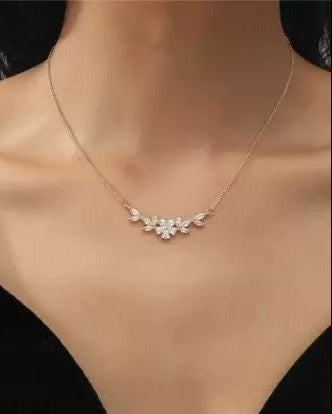 American diamond pendant & locket chain necklace, Gold-plated Diamond Brass Pendant-KYAMSTORE