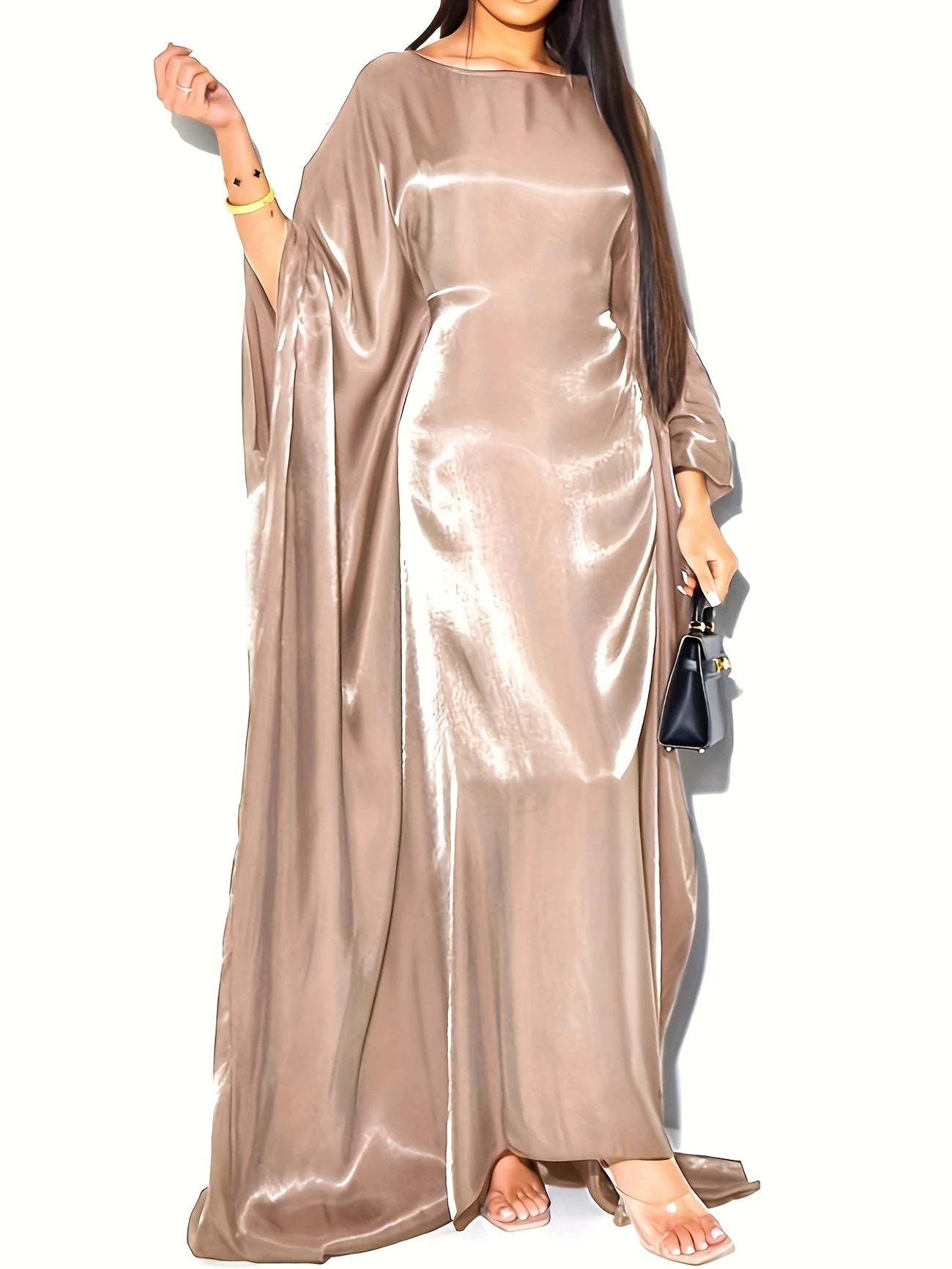 Elegant Middle Eastern Glitter Abaya | Delivery: 7 to 10 business days | Limited stocks available | Hurry before Sold Out