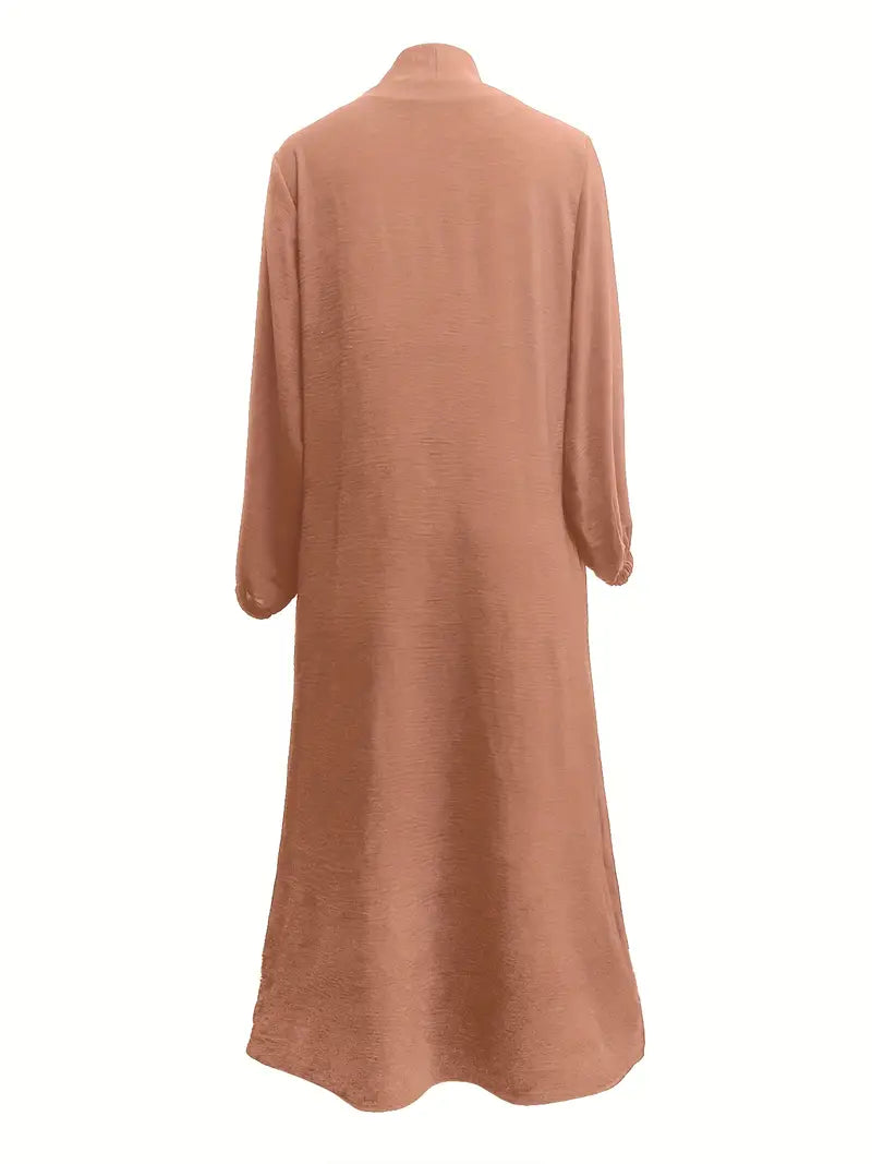 Women'S Middle East Muslim Turkey Dubai Solid Color Casual Dress | Delivery: 7 to 10 business days | Limited stocks available | Hurry before Sold Out