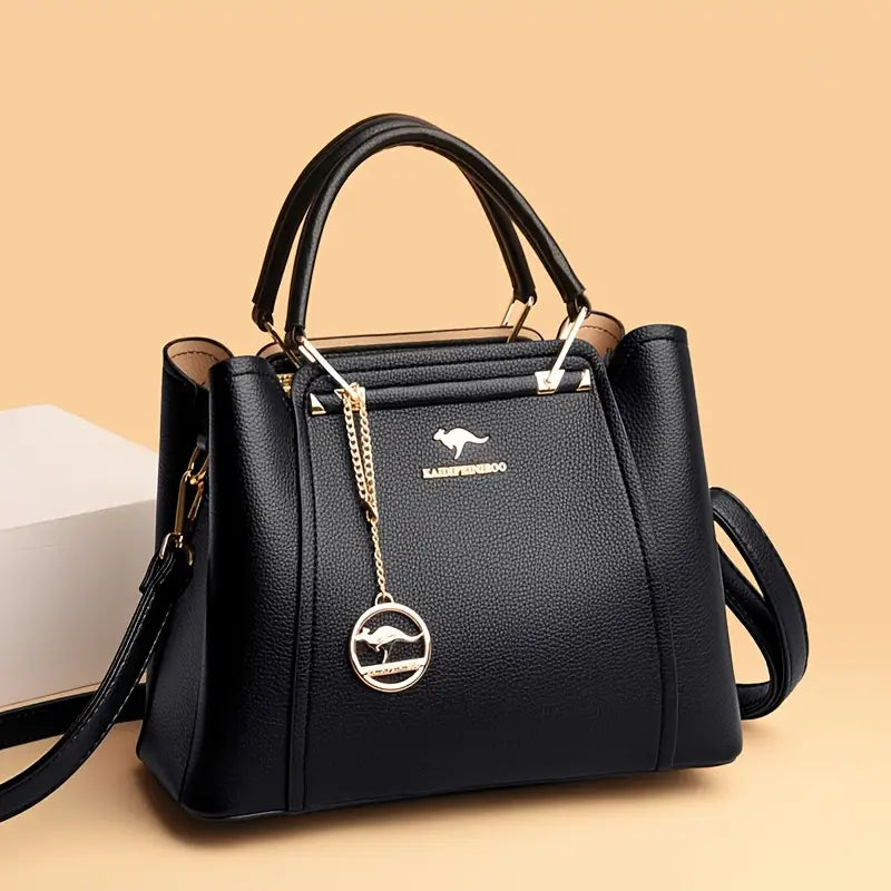 Women's Stylish Black Handbag with Golden-Tone | Delivery: 7 to 10 business days | Limited stocks available | Hurry before Sold Out