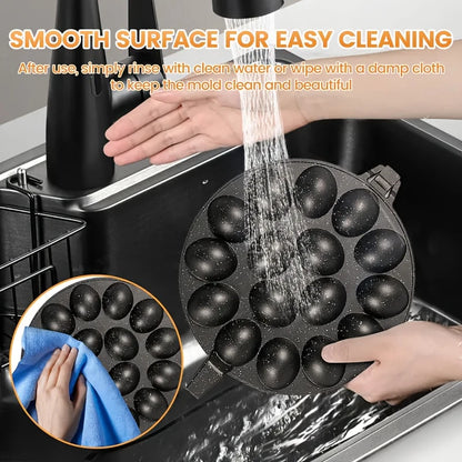 16-Cavity Non-Stick Baking Pan with Wooden Handles | Delivery: 7 to 10 business days | Limited stocks available