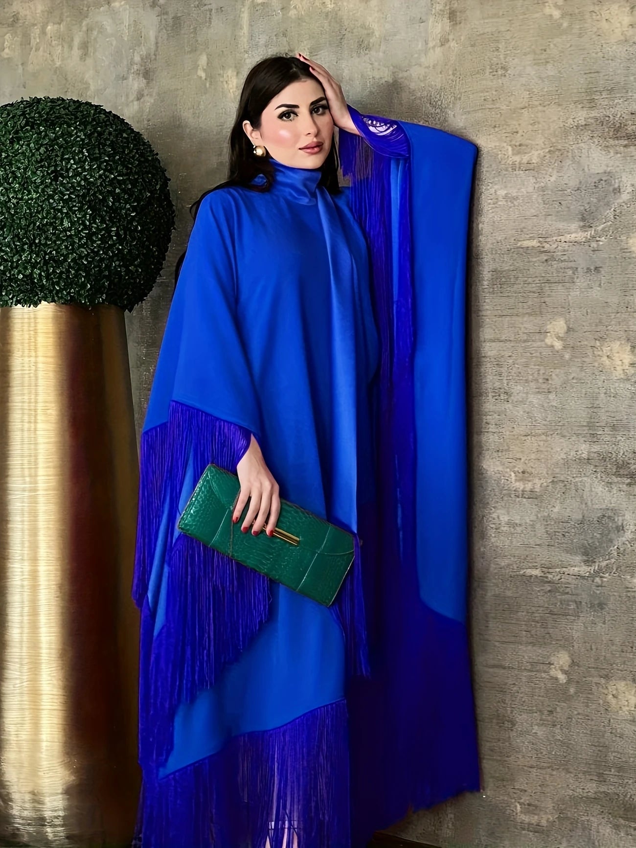 Elegant Muslim Batwing Tassel Kaftan Dress | Delivery: 7 to 10 business days | Limited stocks available | Hurry before Sold Out