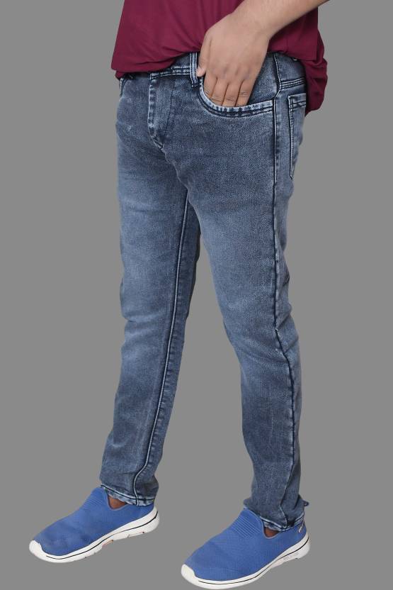 Men Regular Mid Rise Dark Grey Jeans-KYAMSTORE