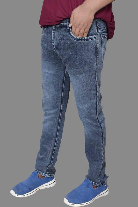 Men Regular Mid Rise Dark Grey Jeans-KYAMSTORE