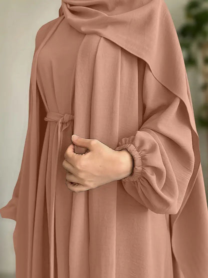 Women'S Middle East Muslim Turkey Dubai Solid Color Casual Dress | Delivery: 7 to 10 business days | Limited stocks available | Hurry before Sold Out
