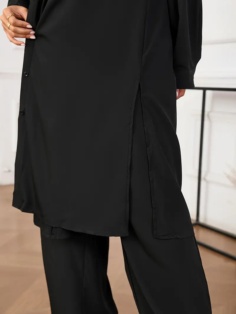 Plus Size Women's Casual Top and Pants Set | Delivery: 7 to 10 business days | Limited stocks available