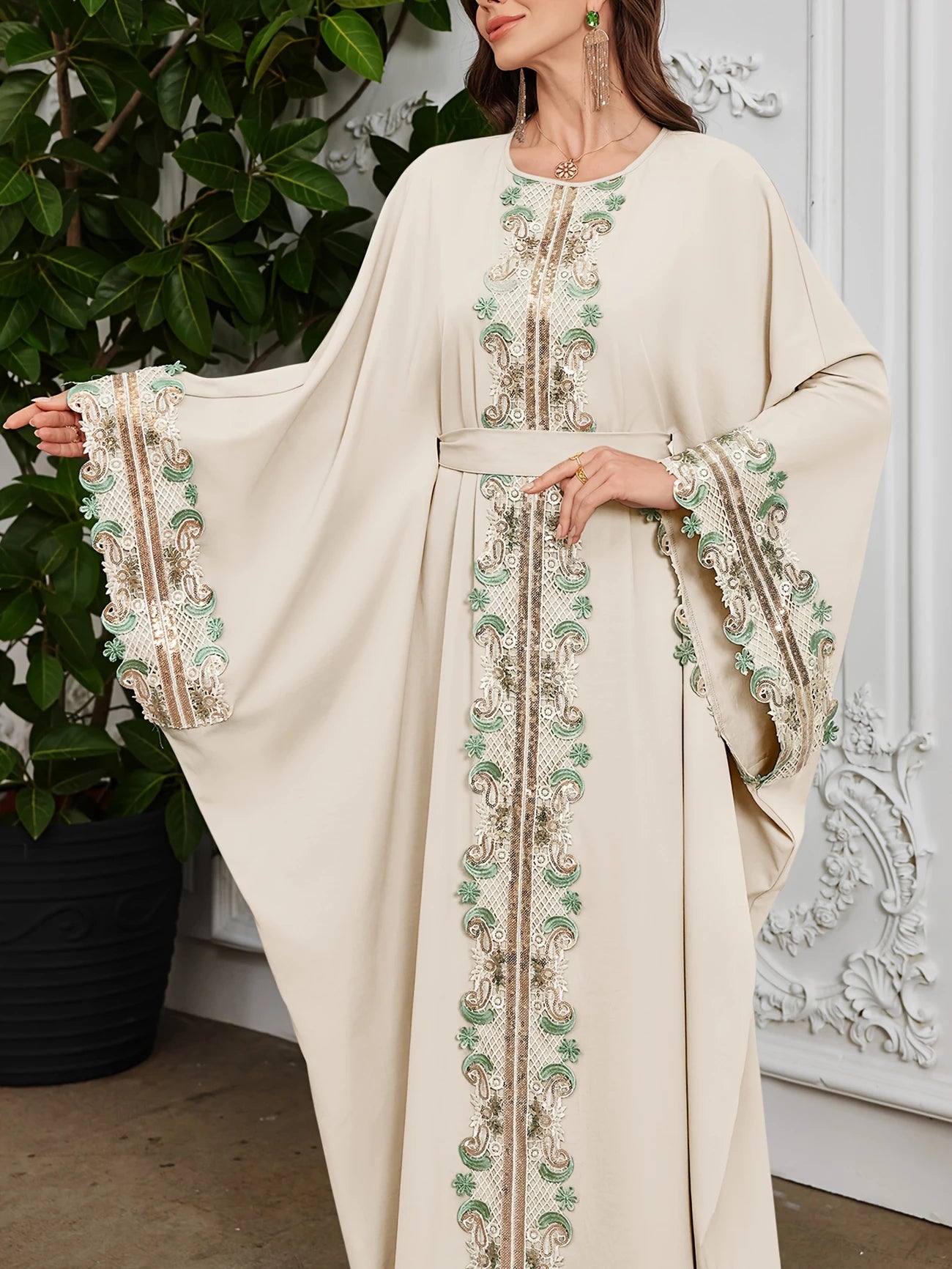 Elegant Women's Purple Arabic Dress with Golden Embroidery | Delivery: 7 to 10 business days | Limited stocks available | Hurry before Sold Out