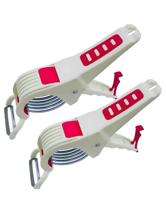 Chucklecart by NA 2 in 1 Vegetable Cutter With Peeler Kitchen Tools Vegetable & Fruit Chopper  (2 PCS vegetable cutter with peeler)-KYAMSTORE