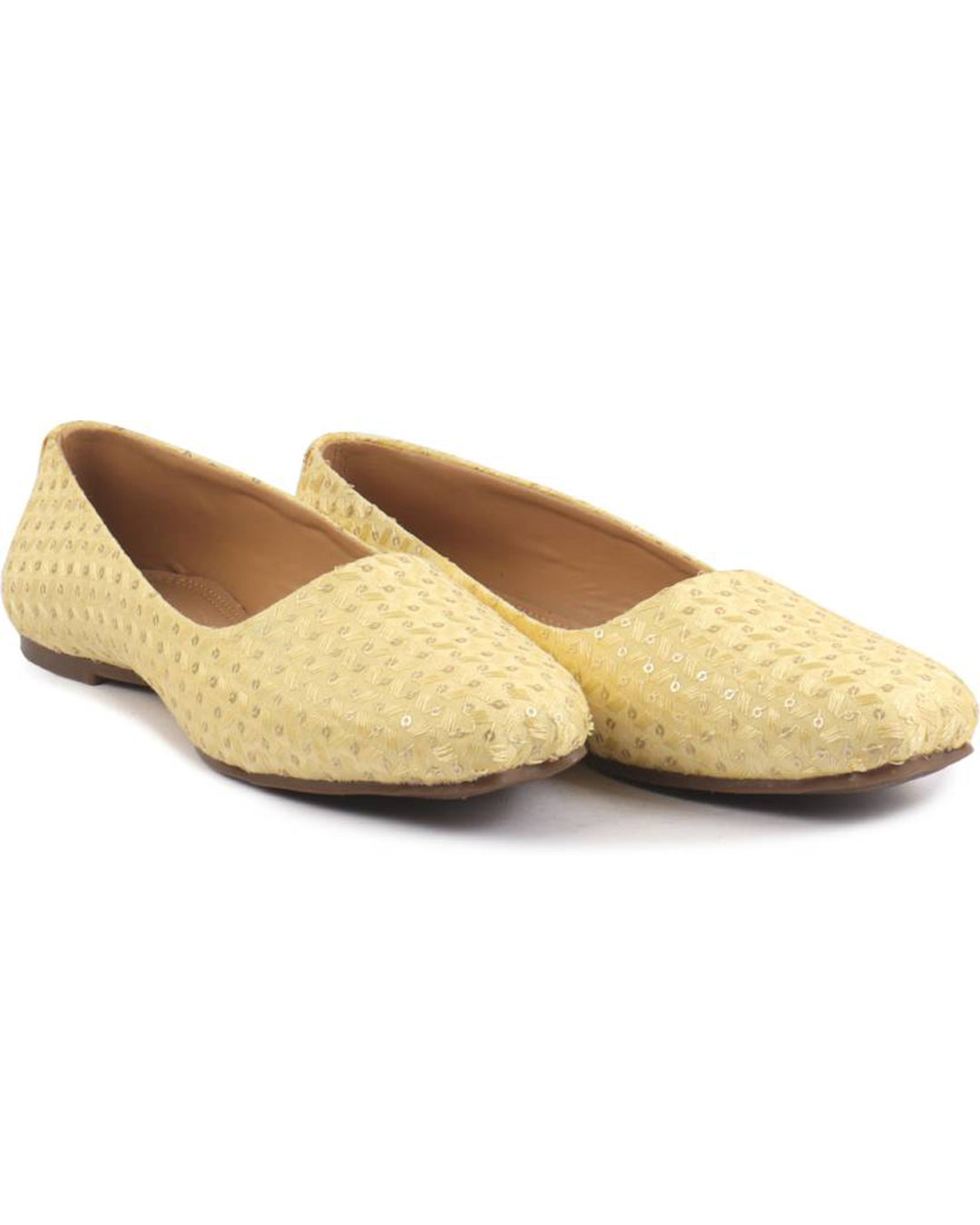 Embroidery Sequin Ethnic Slip On Juttis for Women-KYAMSTORE