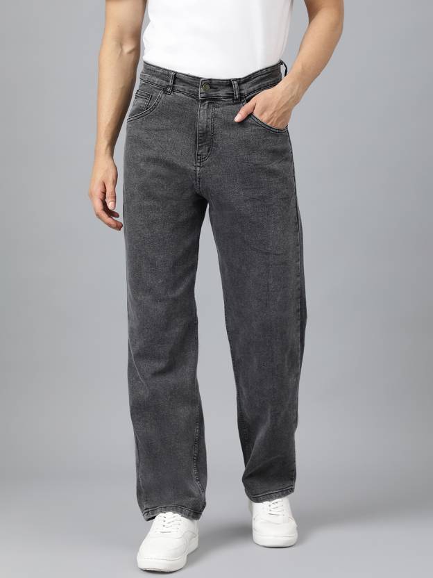 Men Regular Low Rise Black Jeans-KYAMSTORE