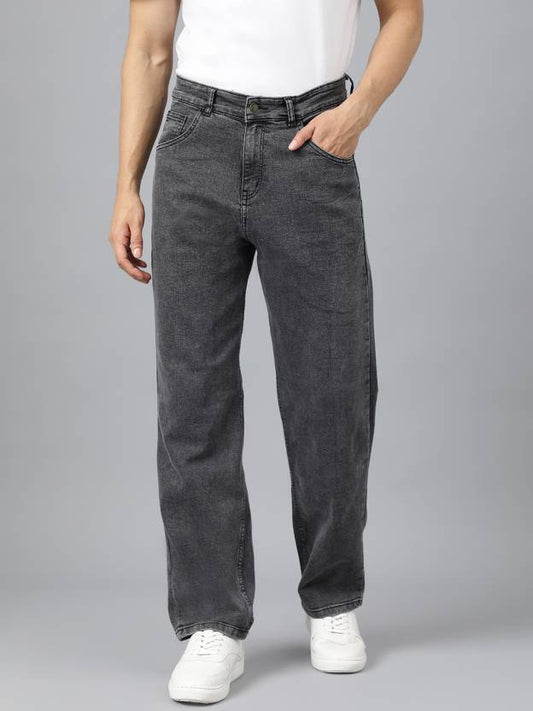 Men Regular Low Rise Black Jeans-KYAMSTORE