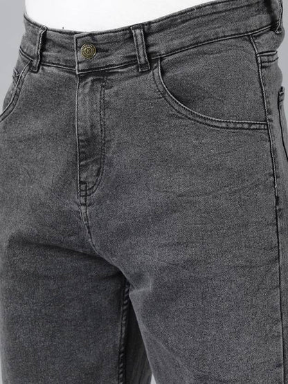 Men Regular Low Rise Black Jeans-KYAMSTORE