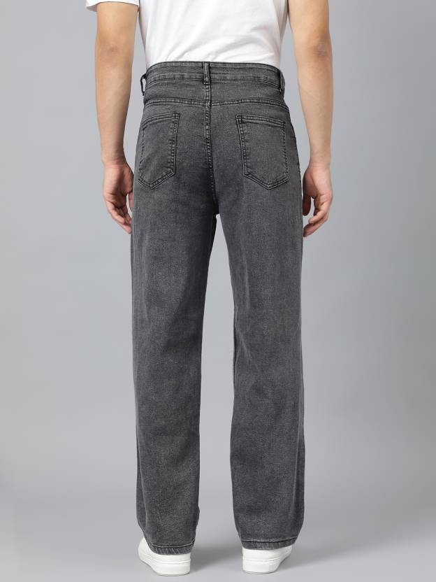 Men Regular Low Rise Black Jeans-KYAMSTORE