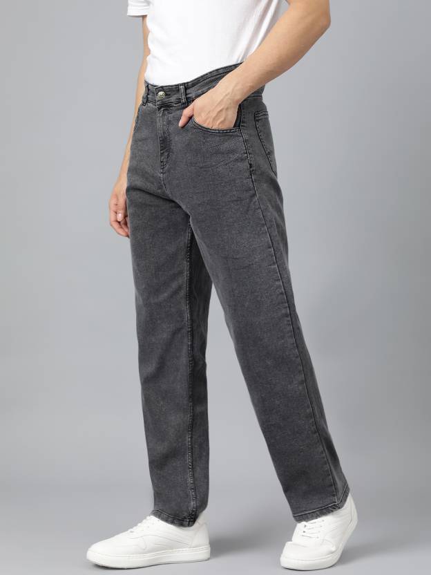 Men Regular Low Rise Black Jeans-KYAMSTORE