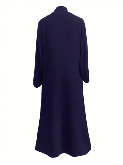 Women'S Middle East Muslim Turkey Dubai Solid Color Casual Dress | Delivery: 7 to 10 business days | Limited stocks available | Hurry before Sold Out