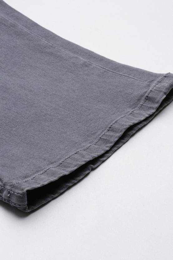 Men Regular Mid Rise Grey Jeans-KYAMSTORE