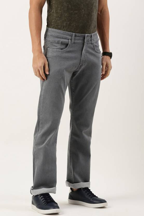 Men Regular Mid Rise Grey Jeans-KYAMSTORE