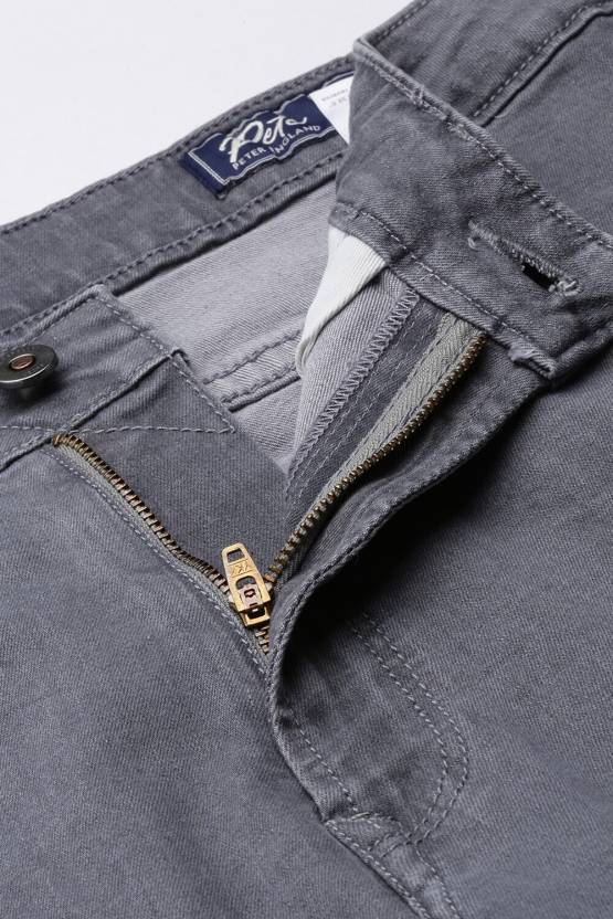 Men Regular Mid Rise Grey Jeans-KYAMSTORE