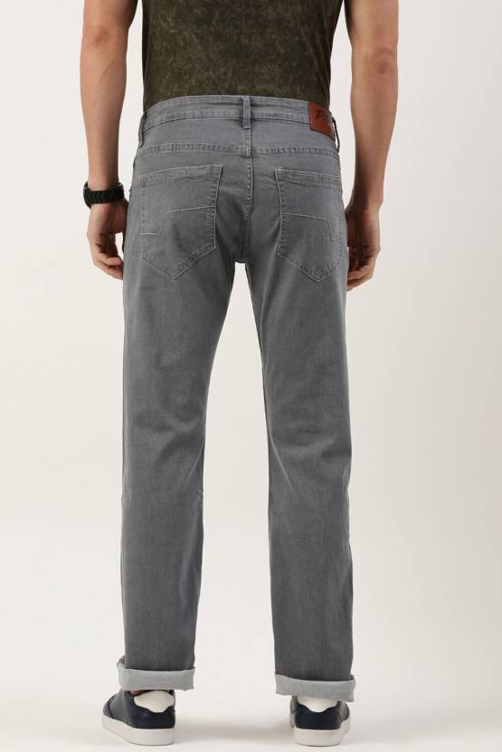 Men Regular Mid Rise Grey Jeans-KYAMSTORE