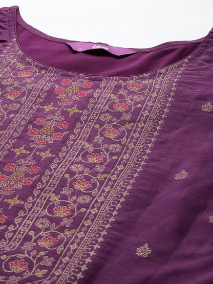 Floral Kurta with Trousers & With Dupatta-KYAMSTORE
