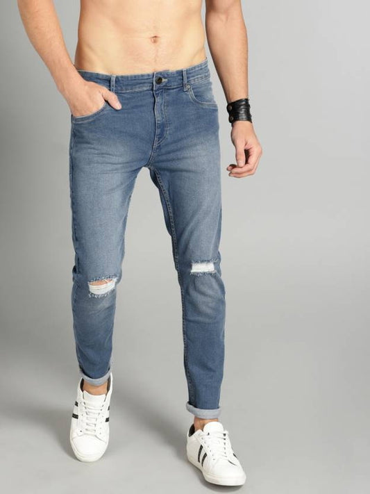 Men Regular Mid Rise Blue Jeans-KYAMSTORE