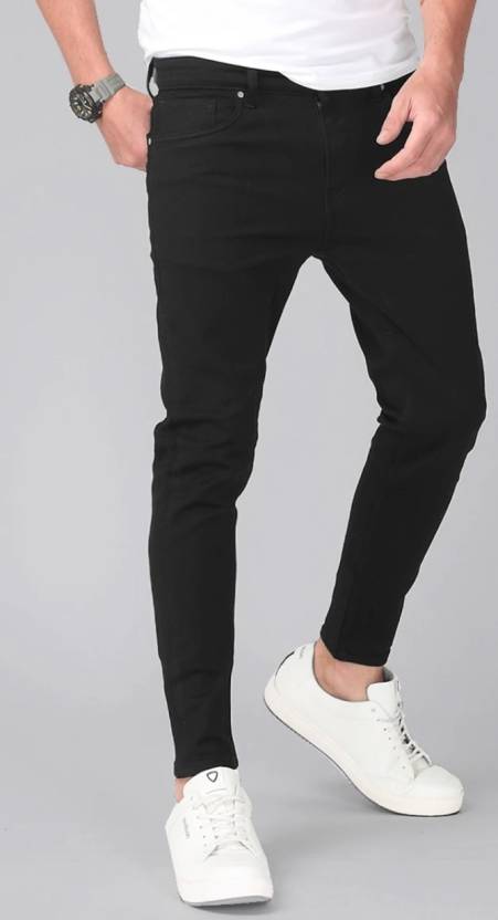 Men Regular Mid Rise Black Jeans-KYAMSTORE