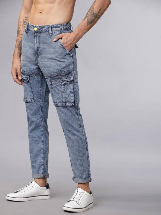 Men Regular Mid Rise Blue Jeans-KYAMSTORE