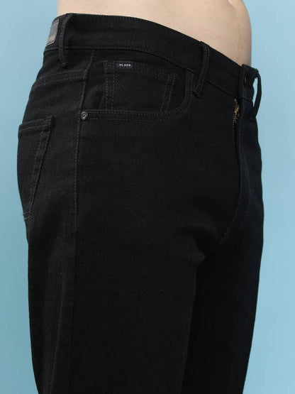 Men Regular Mid Rise Black Jeans-KYAMSTORE