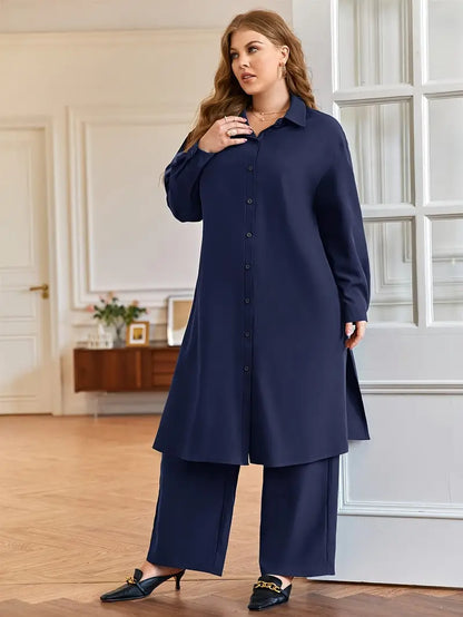 Plus Size Women's Casual Top and Pants Set | Delivery: 7 to 10 business days | Limited stocks available