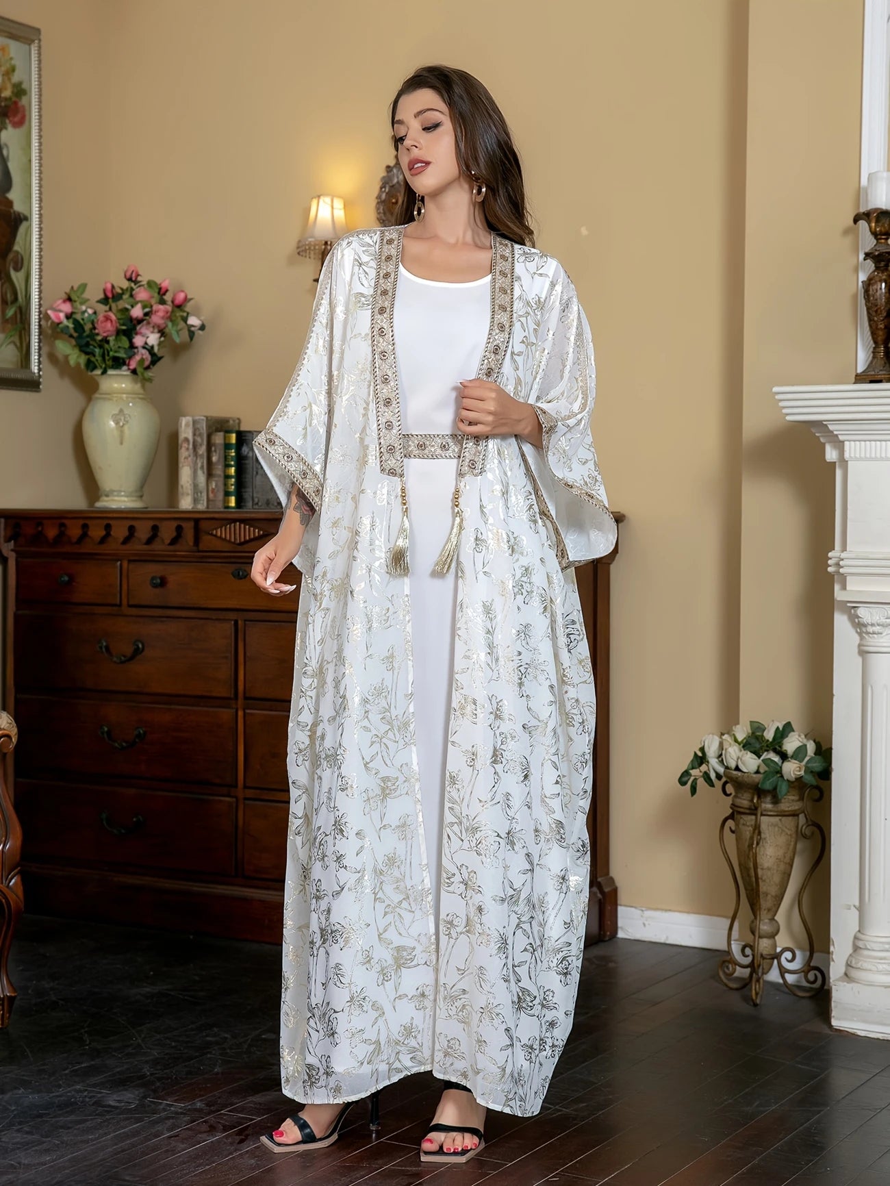 Fashionable And Elegant Two-Piece Long Dress Set | Delivery: 7 to 10 business days | Limited stocks available | Hurry before Sold Out