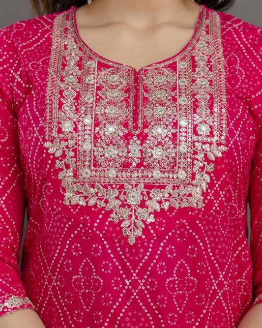 Women Pure Cotton Kurta Pant Dupatta Set-KYAMSTORE