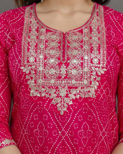 Women Pure Cotton Kurta Pant Dupatta Set-KYAMSTORE