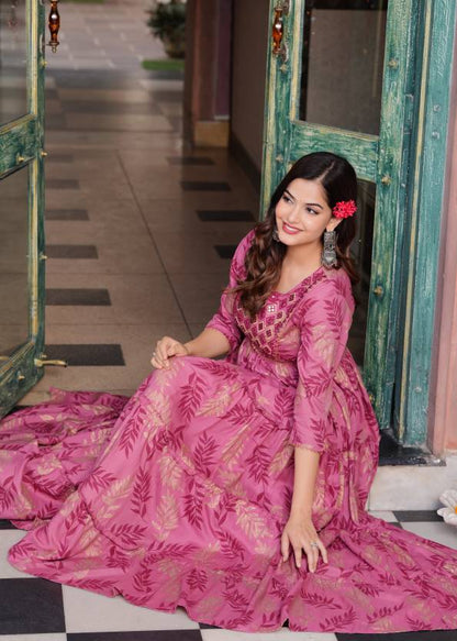 Women Gown Multicolor Dress-KYAMSTORE