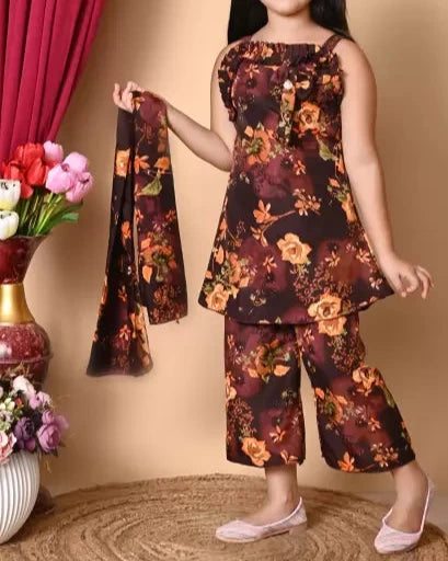 Girls Festive & Party Kurta, Pyjama & Dupatta Set-KYAMSTORE