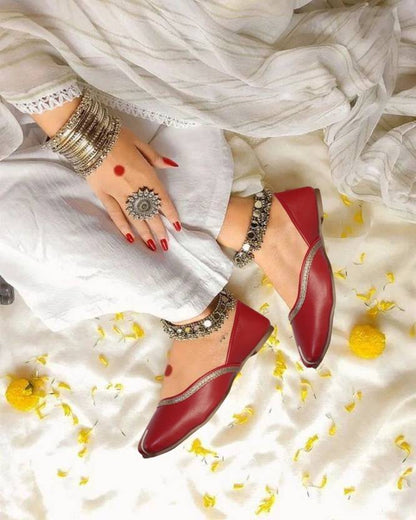 Punjabi Ethnic Jutis| Elegant & Comfortable Mojari Jutis For Women-KYAMSTORE