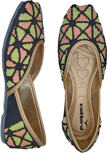 Women Stylish Handmade Embroidery Jutti Bellies For Women-KYAMSTORE