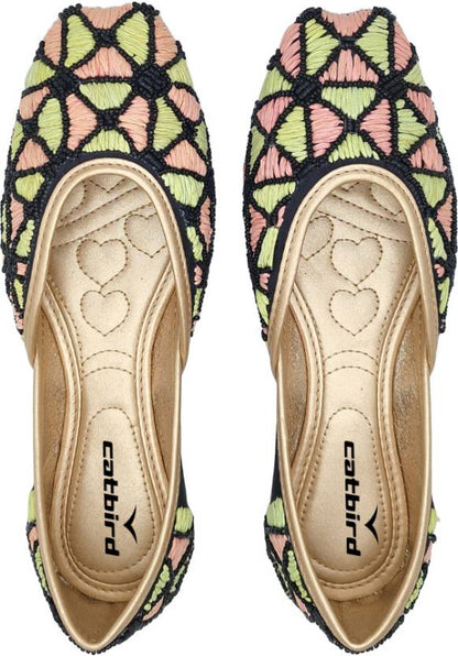 Women Stylish Handmade Embroidery Jutti Bellies For Women-KYAMSTORE