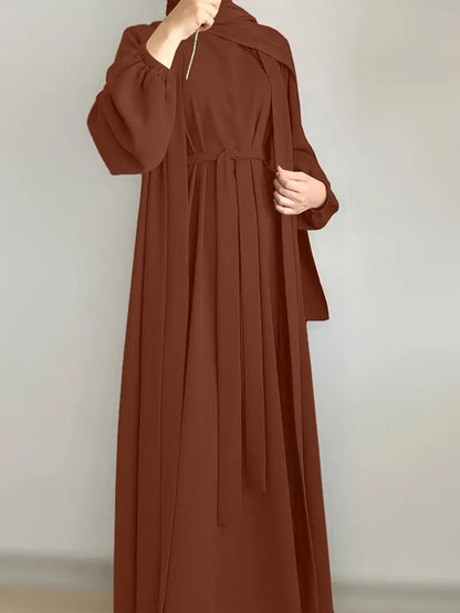 Women'S Middle East Muslim Turkey Dubai Solid Color Casual Dress | Delivery: 7 to 10 business days | Limited stocks available | Hurry before Sold Out