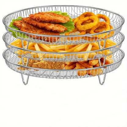 Stainless Steel Air Fryer Basket Set 3Pcs | Delivery: 5 to 10 business days | Limited stocks available | Hurry before Sold Out