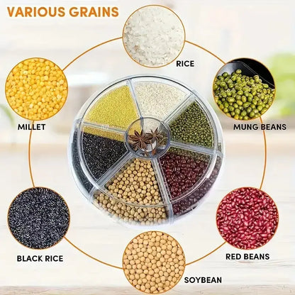 6-Compartment Rotating Rice Bucket with Transparent Lid | Delivery: 7 to 10 business days | Limited stocks available | Hurry before Sold Out