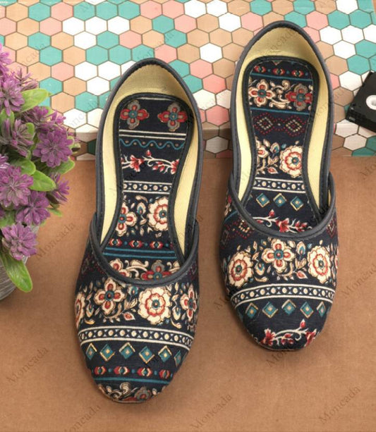 Stylish & New Design Textile Printed Juti & Mojari | Light Weight & Comfortable Bellies For Women-KYAMSTORE