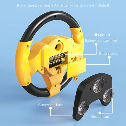 Steering Wheel Toy for Kids Simulation Driving Car Toy with Light & Sound