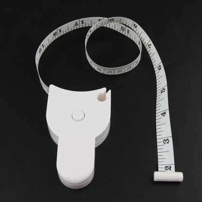 Body Tape Measure, Waist Tape Measure, Body Fat Measuring Tape White, 150CM Handle