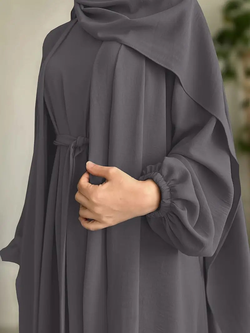 Women'S Middle East Muslim Turkey Dubai Solid Color Casual Dress | Delivery: 7 to 10 business days | Limited stocks available | Hurry before Sold Out
