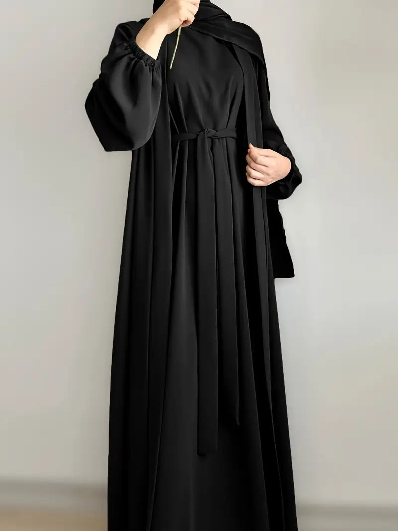 Women'S Middle East Muslim Turkey Dubai Solid Color Casual Dress | Delivery: 7 to 10 business days | Limited stocks available | Hurry before Sold Out